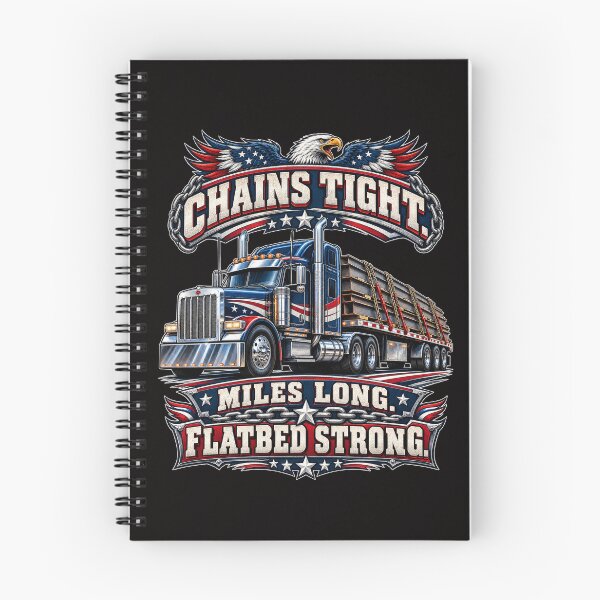 Item preview, Chains Tight Miles Long Flatbed Strong – US Trucker Truck Driver designed and sold by Zerberus71.