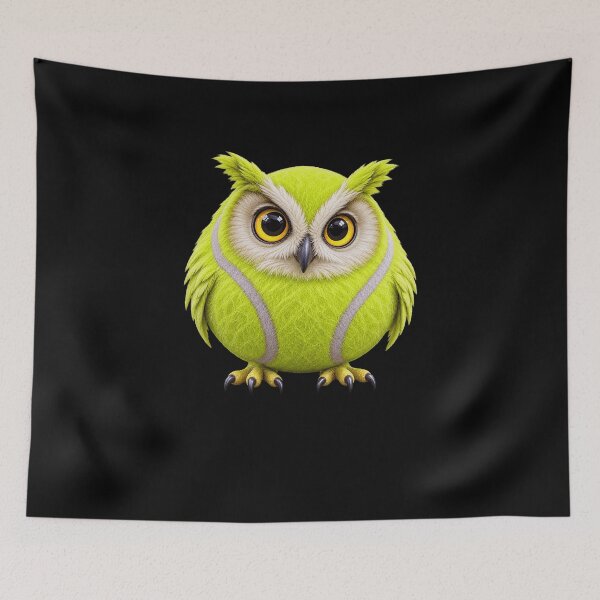 Item preview, Funny Tennis Ball Owl Meme Art designed and sold by elderberry.