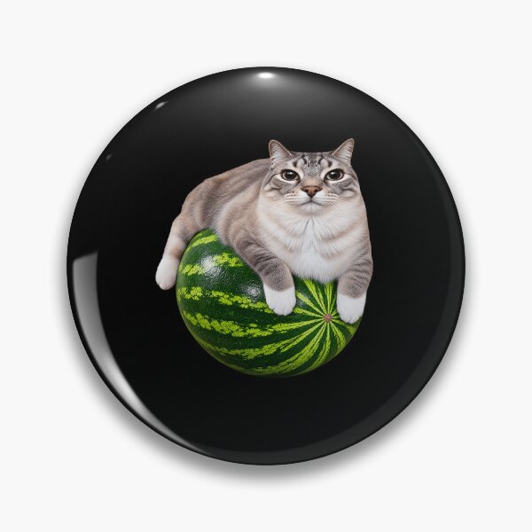 Item preview, Funny Cat on Watermelon Meme Art designed and sold by elderberry.