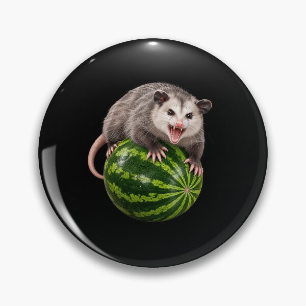 Item preview, Hissing Opossum Perched on Watermelon designed and sold by elderberry.