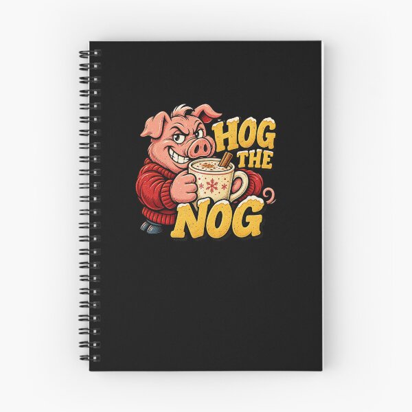 Item preview, Funny Hog The Nog Christmas Pun Pig Eggnog Art designed and sold by elderberry.