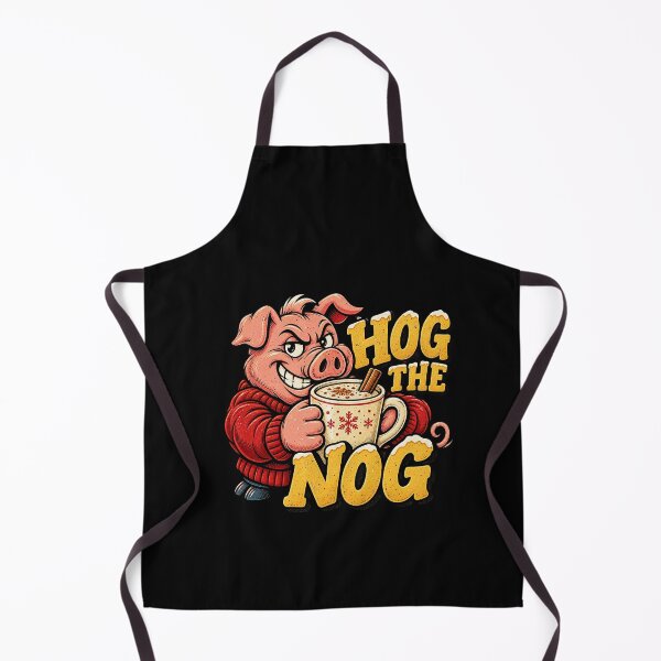 Item preview, Funny Hog The Nog Christmas Pun Pig Eggnog Art designed and sold by elderberry.
