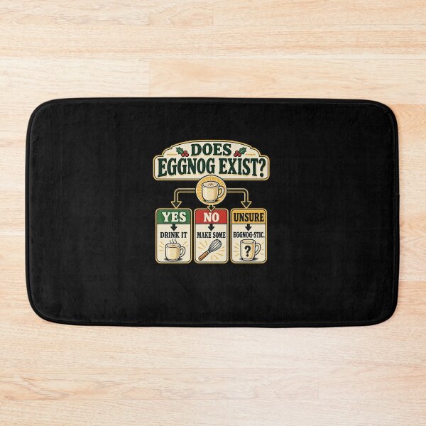 Item preview, Funny Does Eggnog Pun Exist Holiday Chart Art designed and sold by elderberry.