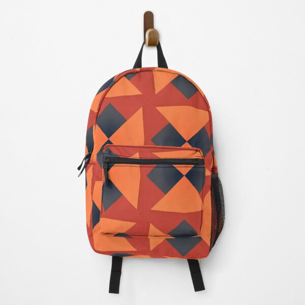 Item preview, Geometric pattern features bold orange and dark shapes. designed and sold by PenguinWinter.