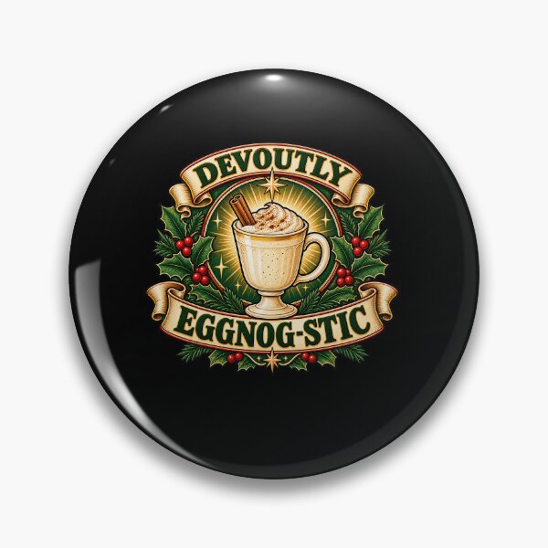 Item preview, Funny Devoutly Eggnog-Stic Christmas Pun Art designed and sold by elderberry.