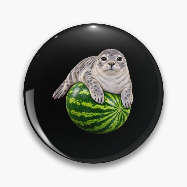 Item preview, Spotted Seal Pup and Watermelon designed and sold by elderberry.