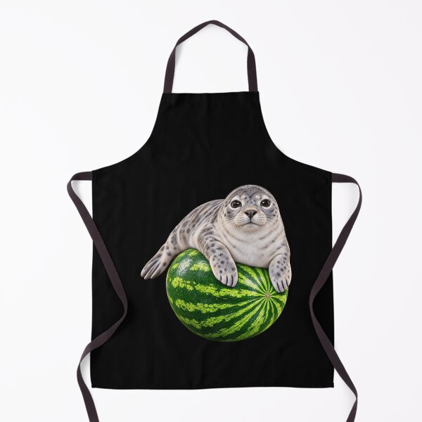Item preview, Spotted Seal Pup and Watermelon designed and sold by elderberry.