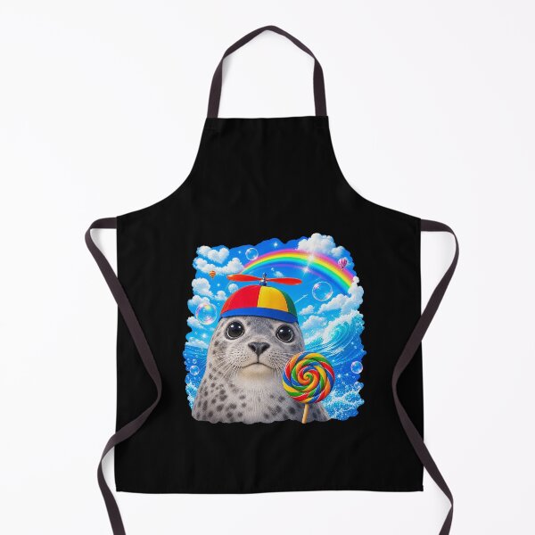 Item preview, Funny Seal With Propeller Cap and Lollipop Hopecore Art designed and sold by elderberry.