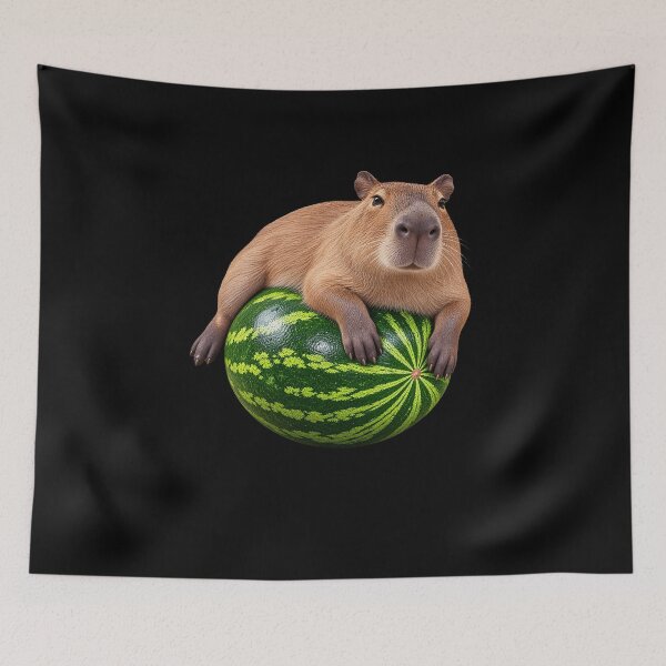 Item preview, Cute Capybara Watermelon Humor designed and sold by elderberry.