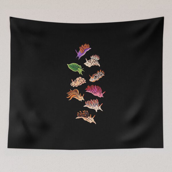 Item preview, Funny Colorful Nudibranch Sea Slugs Art designed and sold by elderberry.