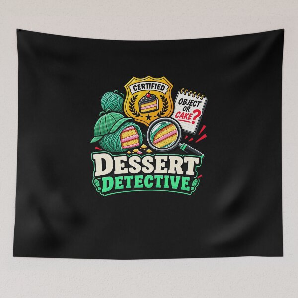 Item preview, Funny Object Or Cake Dessert Detective Dad Pun Joke Art designed and sold by elderberry.