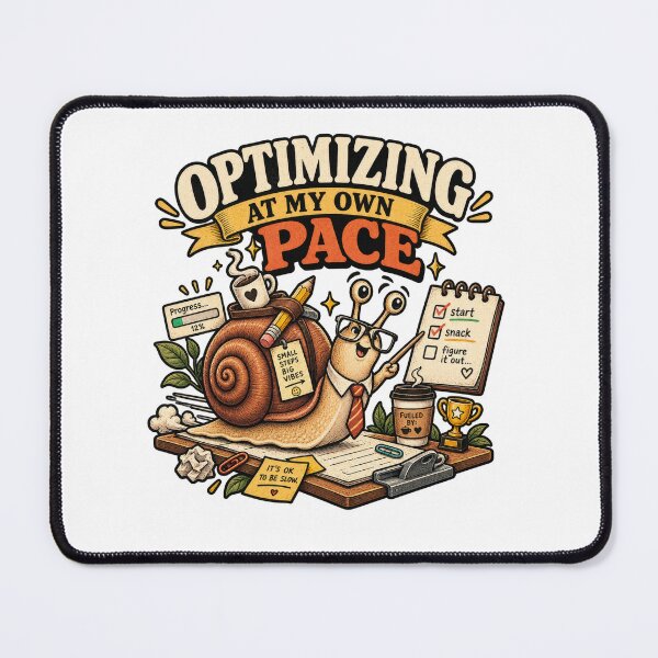Item preview, Optimizing At My Own Pace Snail designed and sold by Trendy-Artistry.