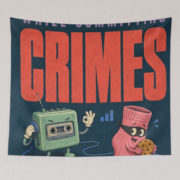 Item preview, BACKGROUND MUSIC WHILE COMMITTING CRIMES designed and sold by BetterDaysDept.