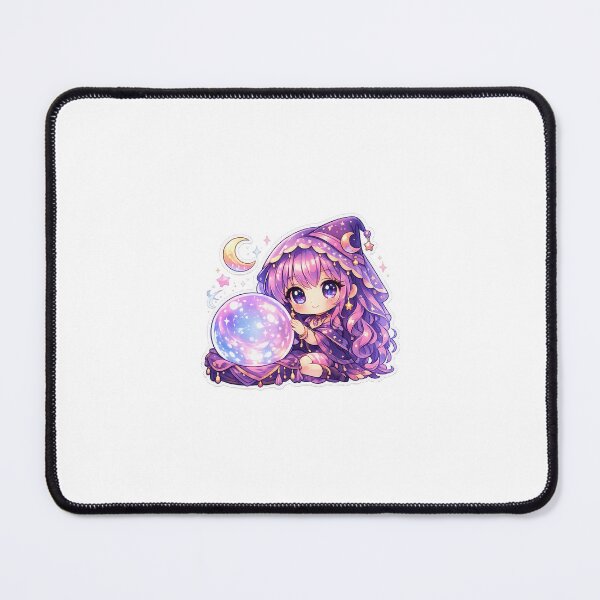 Item preview, Crystal Ball Anime Sticker Chibi Magical Fortune Teller for Fantasy & Otaku Fans designed and sold by CutePrintCorner.