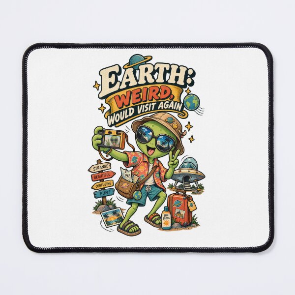 Item preview, Earth Weird Would Visit Again Alien designed and sold by Trendy-Artistry.