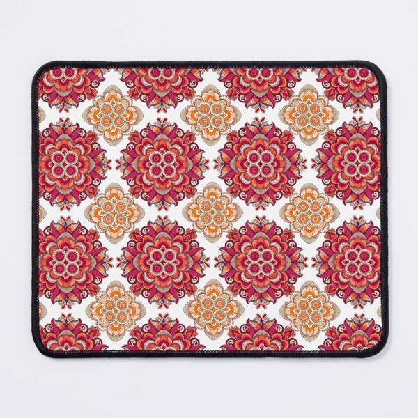 Item preview, Boho Mandala Floral Pattern – Burgundy Ornamental Folk Art designed and sold by Mousy17.