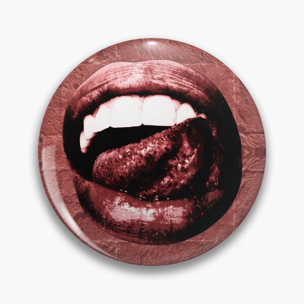 Item preview, Glossy Red Lips Tongue Out Goth Glam designed and sold by Ghoul Enterprises.