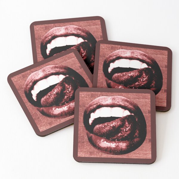 Item preview, Glossy Red Lips Tongue Out Goth Glam designed and sold by Ghoul Enterprises.