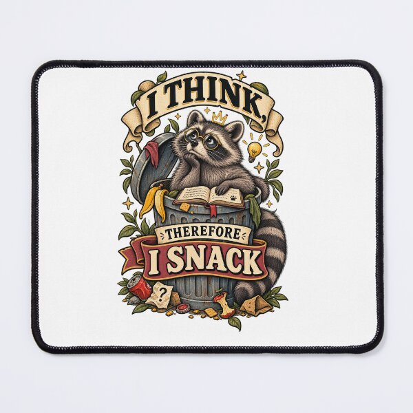 Item preview, I Think Therefore I Snack Raccoon designed and sold by Trendy-Artistry.