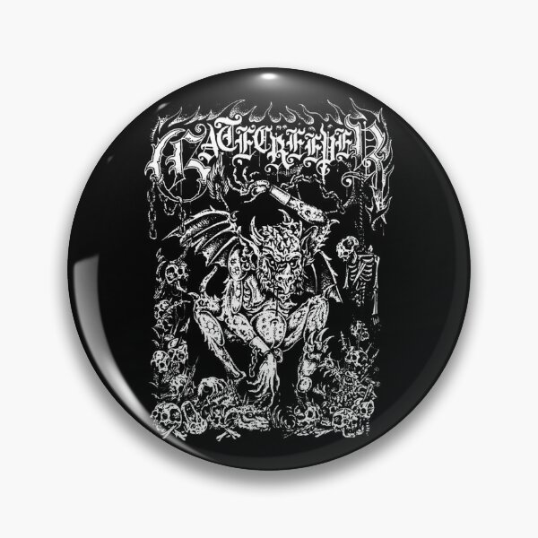Item preview, Gargoyle Beast Surrounded By Skulls And Hanging Chains designed and sold by RedRaccoonss.