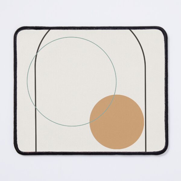 Item preview, Minimalist abstract geometric art print with arches and circles in warm earth tones. designed and sold by Diseño que alegran tu día.