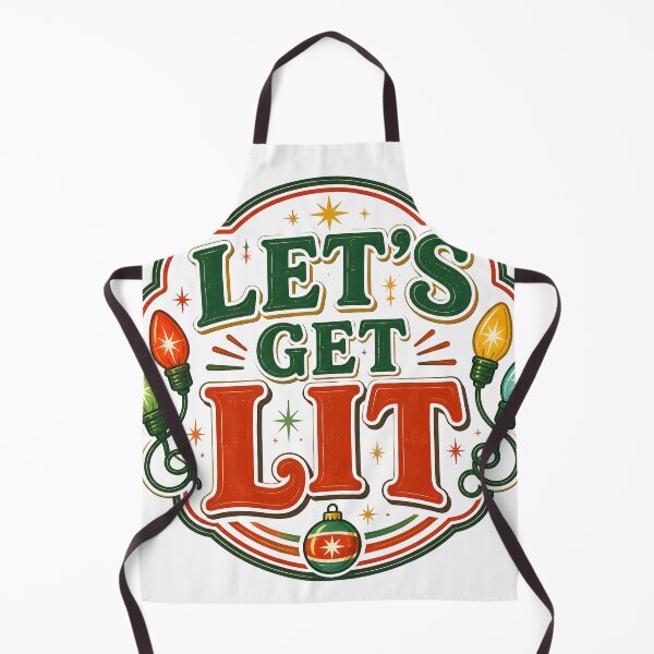 Item preview, Let's Get Lit Christmas String Lights Funny Holiday Design designed and sold by OliviaHayesArt.