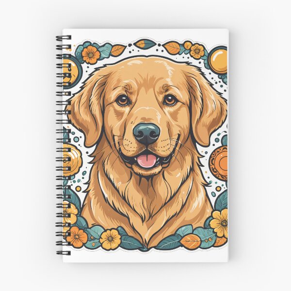 Item preview, Golden Retriever Face Portrait Floating Elements Design – Golden retriever mom gift designed and sold by michallechowicz.