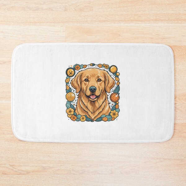 Item preview, Golden Retriever Face Portrait Floating Elements Design – Golden retriever mom gift designed and sold by michallechowicz.