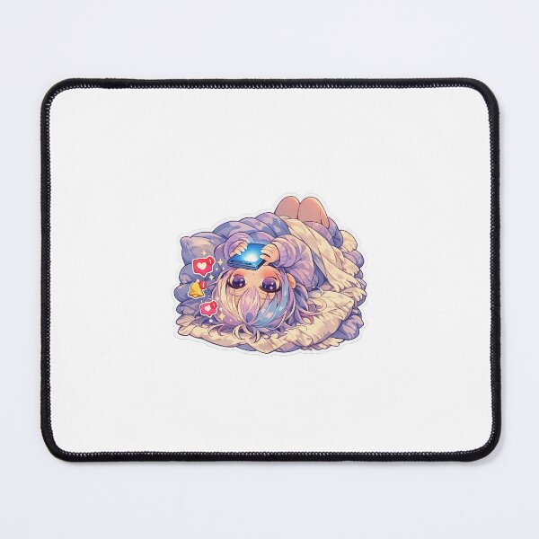 Item preview, Doomscrolling Anime Sticker Chibi Gen Z Meme for Phone Addicts & Otaku designed and sold by CutePrintCorner.