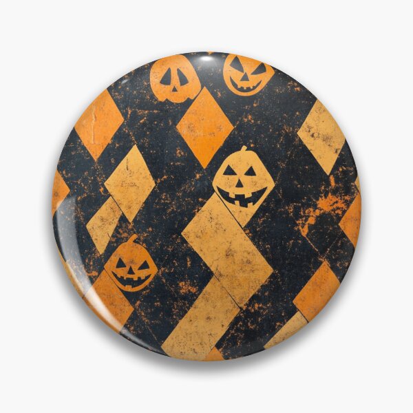 Item preview, Distressed Harlequin Halloween Pumpkins – Vintage Spooky Art designed and sold by BackTWO.