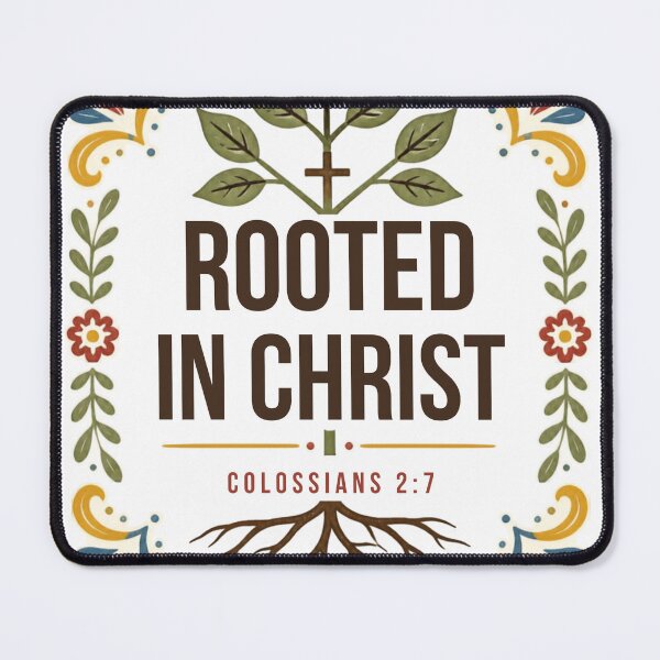 Item preview, Rooted in Christ Colossians 2:7 Folk Art designed and sold by MerchVersum.