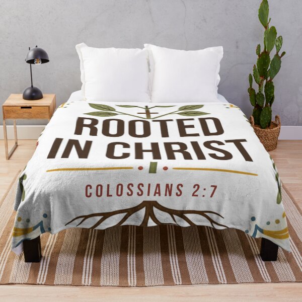 Item preview, Rooted in Christ Colossians 2:7 Folk Art designed and sold by MerchVersum.