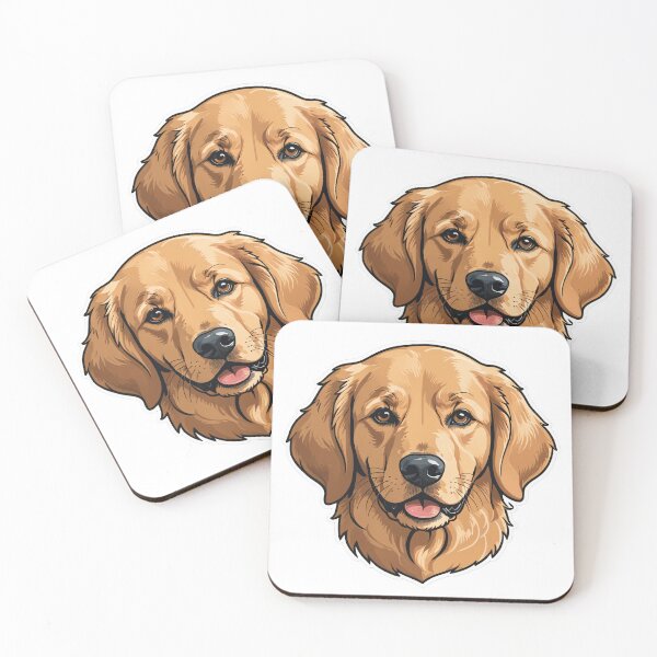 Item preview, Golden Retriever Face Portrait Bold Outline Minimal – Golden retriever mom gift designed and sold by michallechowicz.