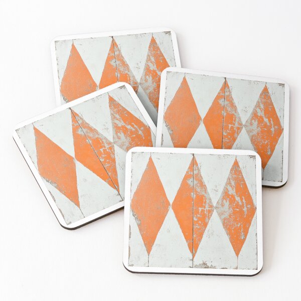 Item preview, Distressed Harlequin Diamonds – Vintage Checkerboard Pattern designed and sold by BackTWO.
