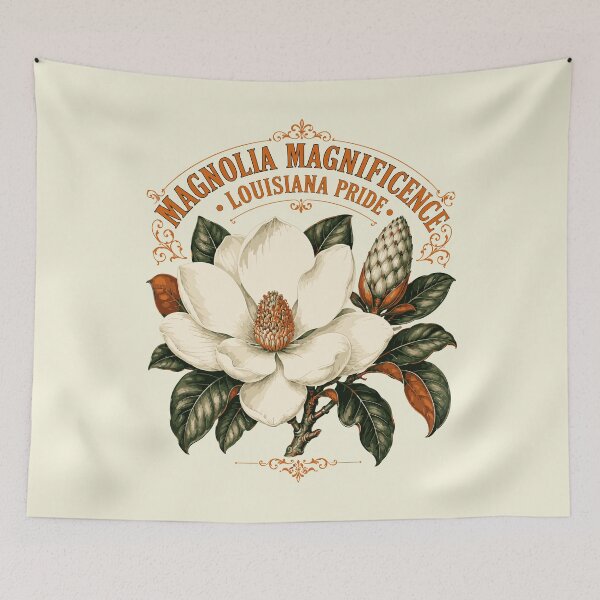 Item preview, LA Flowering Magnolia-Tree Motif designed and sold by taiche.