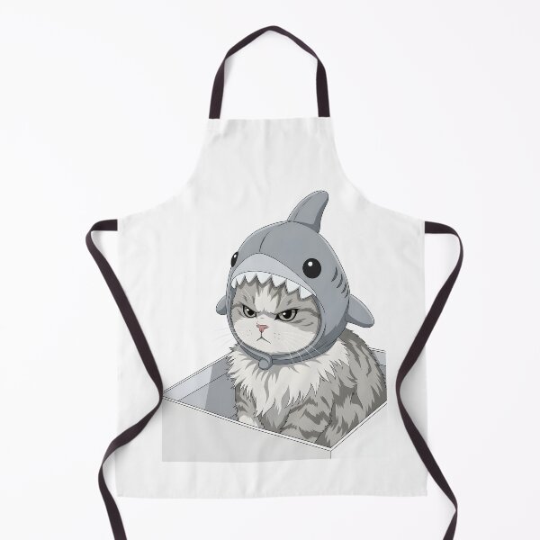 Item preview, Shark Cat Cute & Grumpy Ocean Kitty cat illustration Kawaii Japan culture Sticker vector designed and sold by sabartgunpla.
