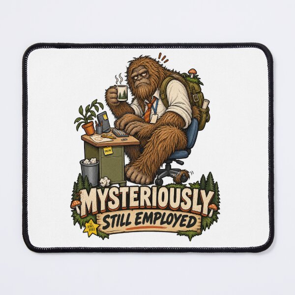 Item preview, Mysteriously Still Employed Bigfoot designed and sold by Trendy-Artistry.