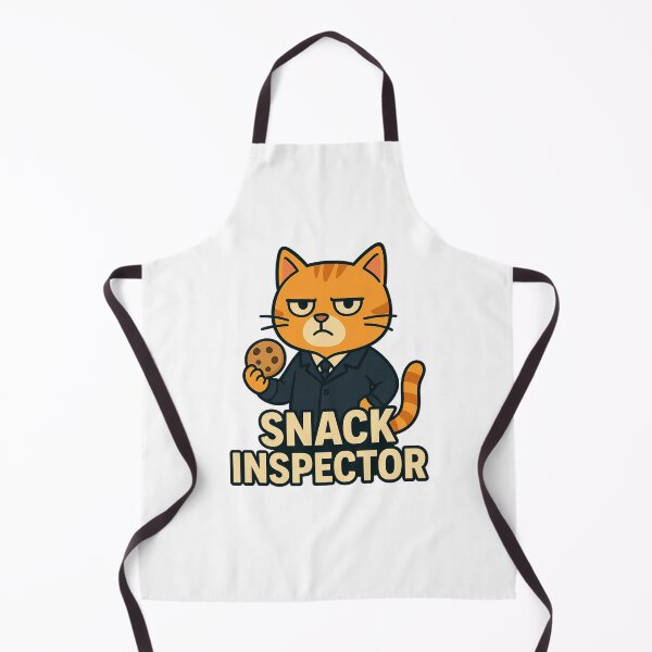 Item preview, Snack Inspector Cat - Funny Bossy Cat with Cookie designed and sold by MascotFoundry.