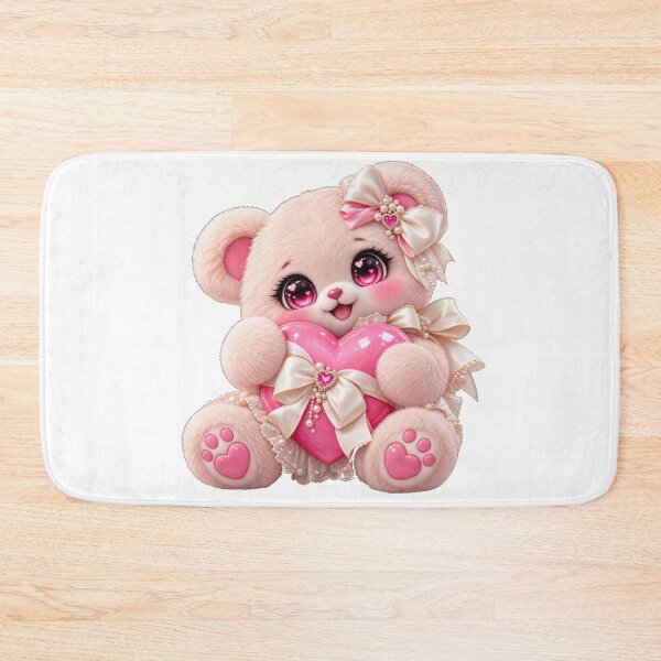Item preview, Princess Pink Heart Teddy Bear Sticker designed and sold by Bairwakings.