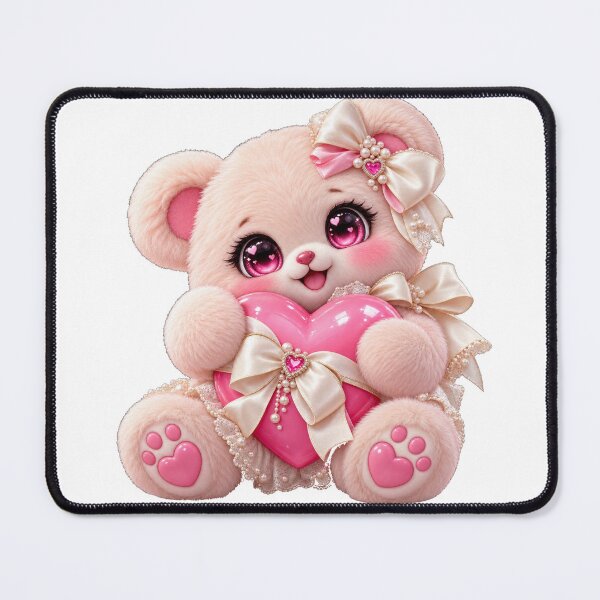 Item preview, Princess Pink Heart Teddy Bear Sticker designed and sold by Bairwakings.