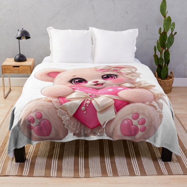 Item preview, Princess Pink Heart Teddy Bear Sticker designed and sold by Bairwakings.