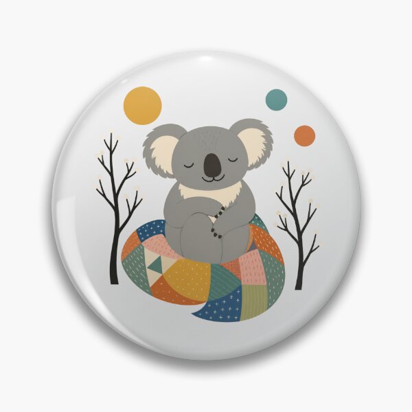 Item preview, Sleepy Boho Rainbow Koala on Patchwork Cute Australiana Nursery Art designed and sold by Yellowriversss.