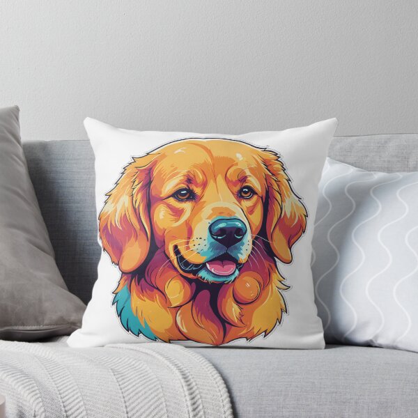 Item preview, Golden Retriever Face Portrait 80s Synthwave Style – Golden retriever mom gift designed and sold by michallechowicz.