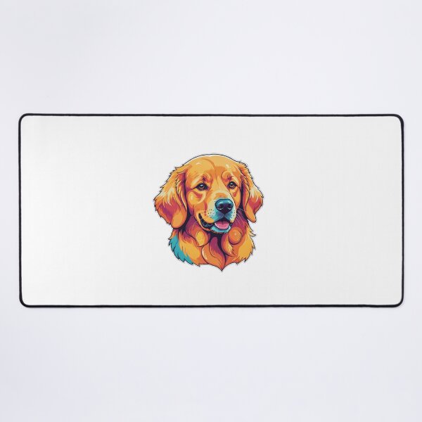 Item preview, Golden Retriever Face Portrait 80s Synthwave Style – Golden retriever mom gift designed and sold by michallechowicz.