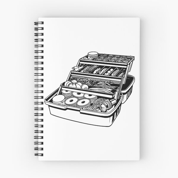 Item preview, Detailed Fishing Tackle Box Gear Fisherman Angler Art designed and sold by Hilal-Studio.
