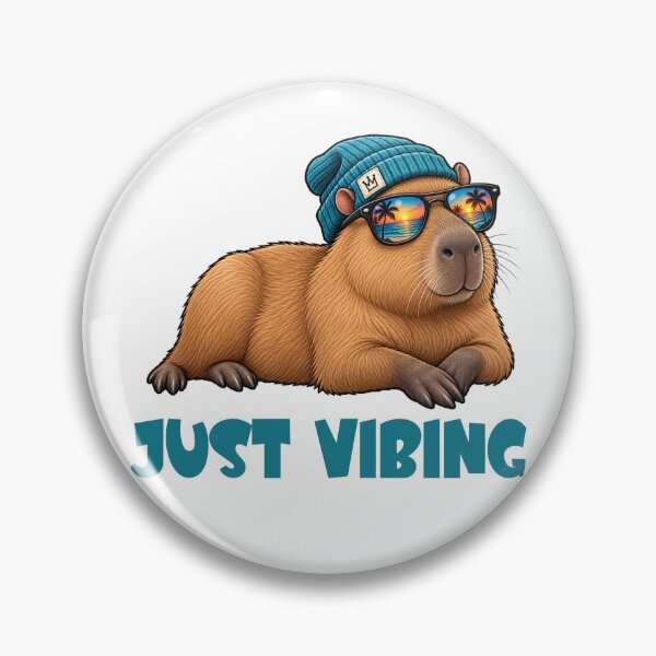 Item preview, Just Vibing Capybara designed and sold by Giddy Bear Gifts.