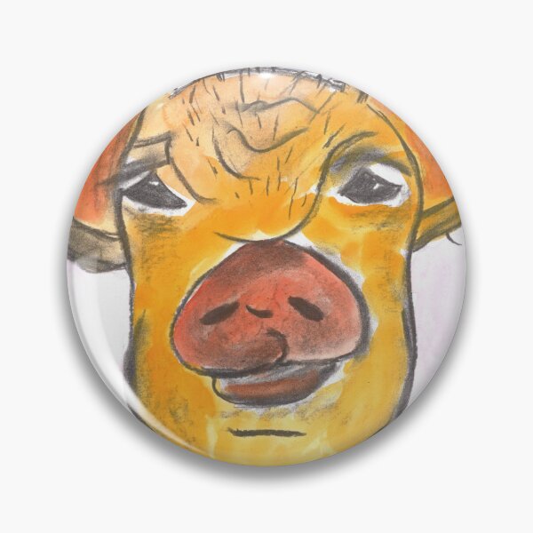 Item preview, Grumpy Pig, Yellow, Charcoal & Watercolour designed and sold by Anke‘s Bazaar.