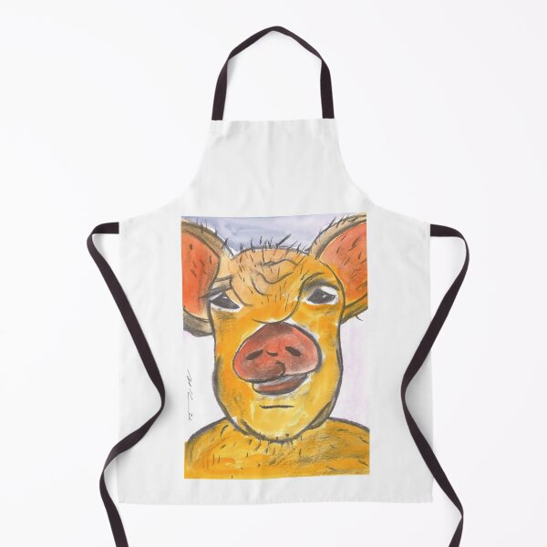 Item preview, Grumpy Pig, Yellow, Charcoal & Watercolour designed and sold by Anke‘s Bazaar.