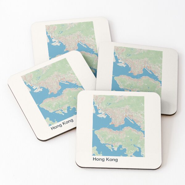 Item preview, Hong Kong Minimalistic Map Art designed and sold by MapsNerd.