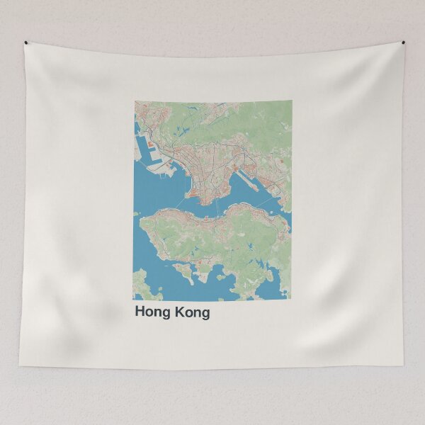 Item preview, Hong Kong Minimalistic Map Art designed and sold by MapsNerd.